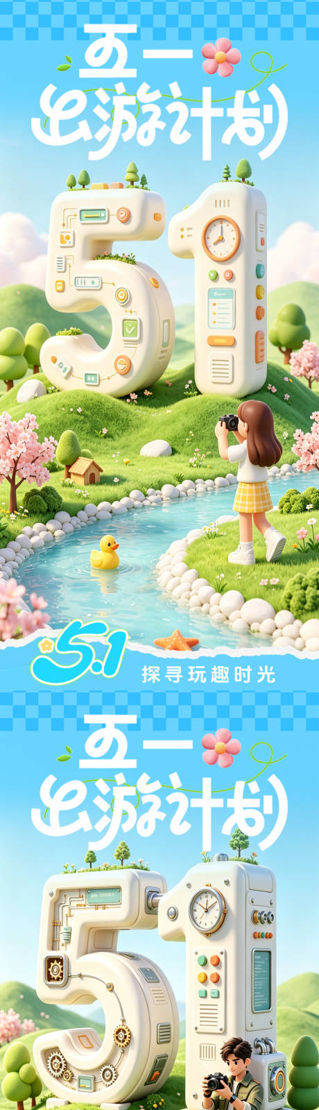 源文件下载【享设计】搜索编号：55700036502471400【五一劳动节小长假出行夏日旅游游玩海报】