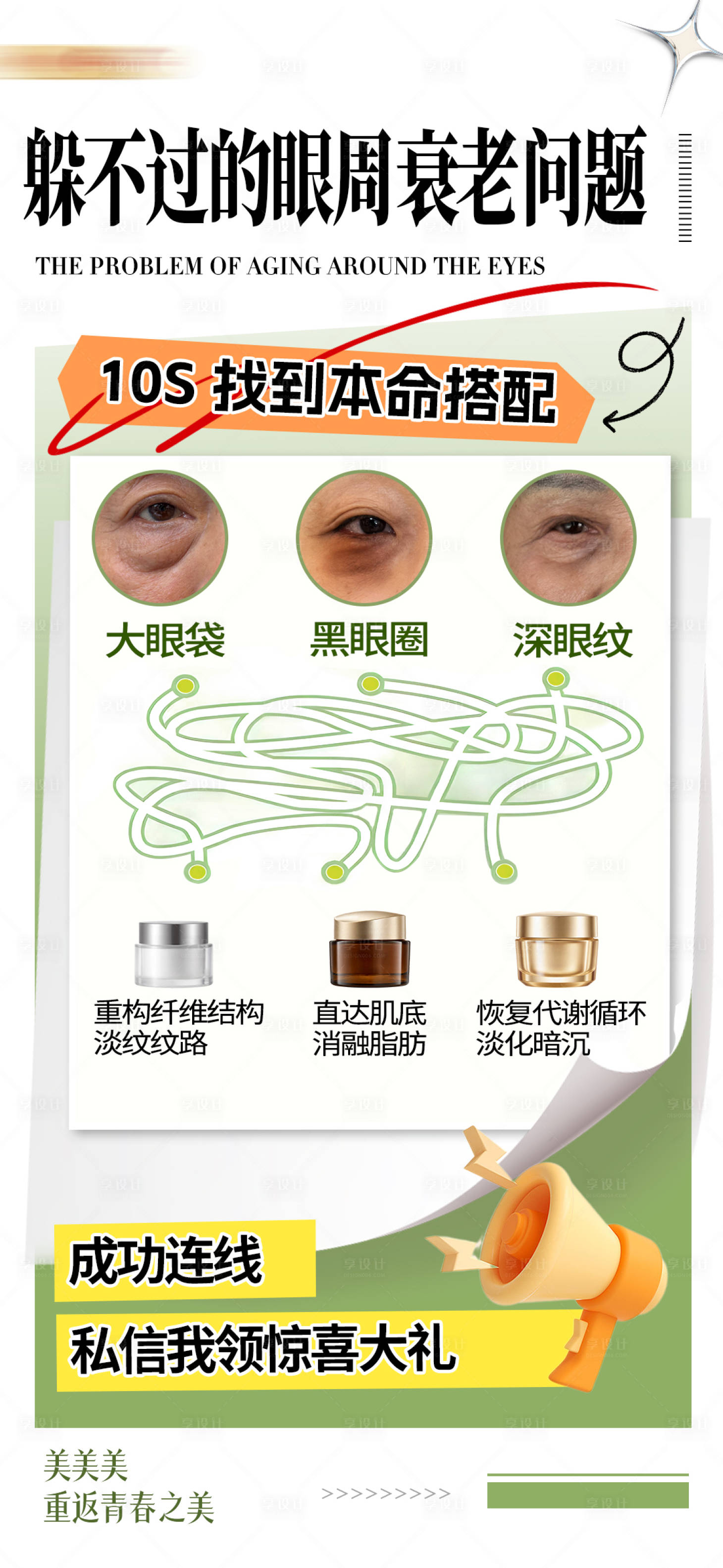 源文件下载【享设计】搜索编号：25560036344666371【简约医美科普抗衰宣传海报】