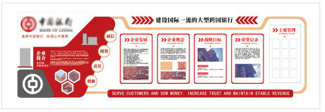源文件下载【享设计】搜索编号：95630036526495764【红色企业室内简历历程文化墙】