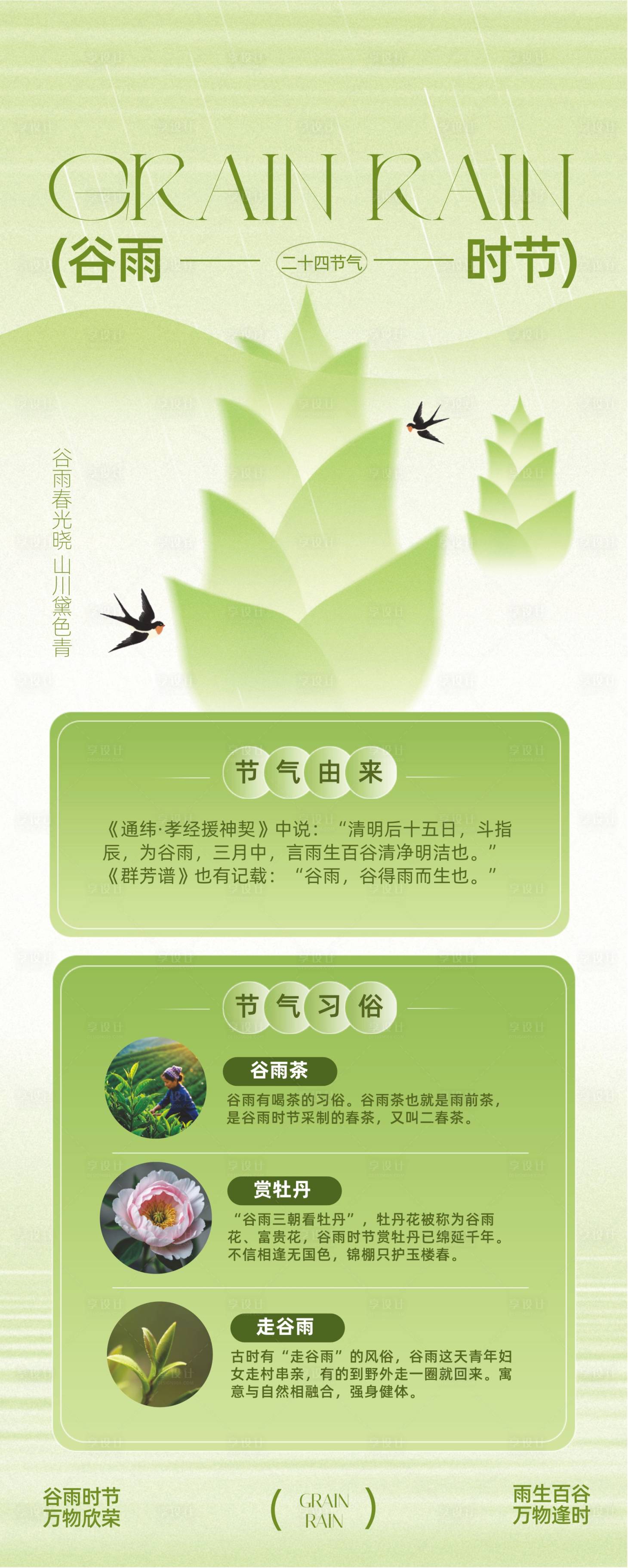 源文件下载【享设计】搜索编号：41800036307605162【谷雨24节气】