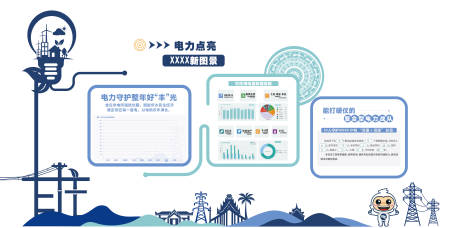 源文件下载【享设计】搜索编号：76400036371233794【地域特色供电所网文化墙】