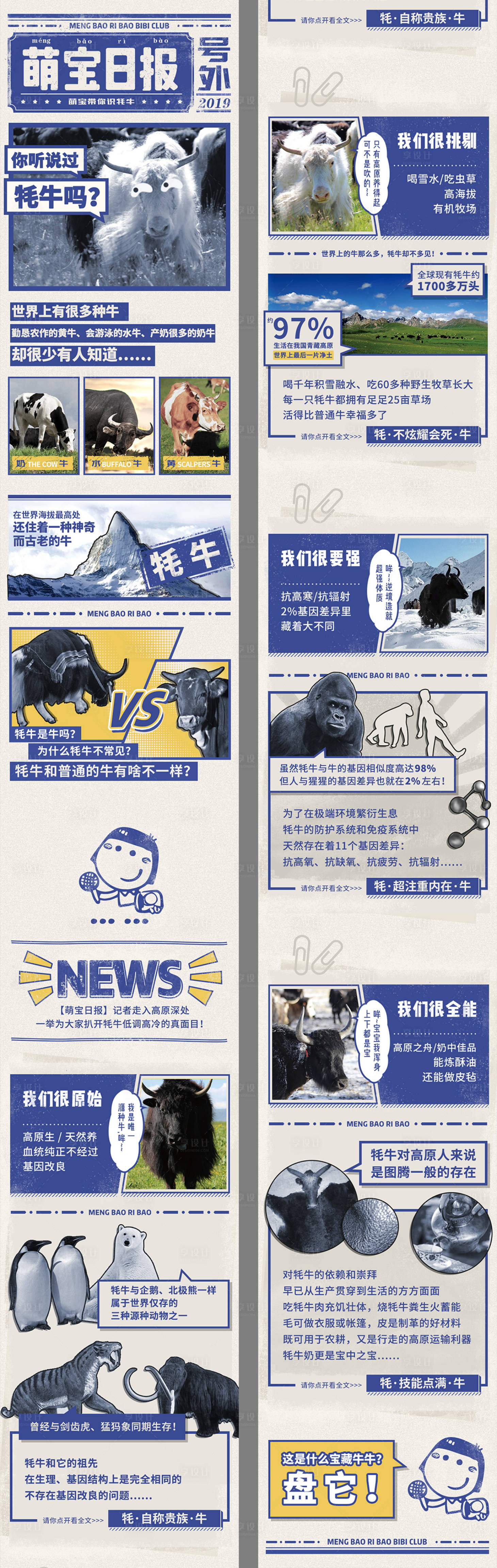 源文件下载【享设计】搜索编号：39210036358103581【大字报风格牦牛认知推文长图排版】