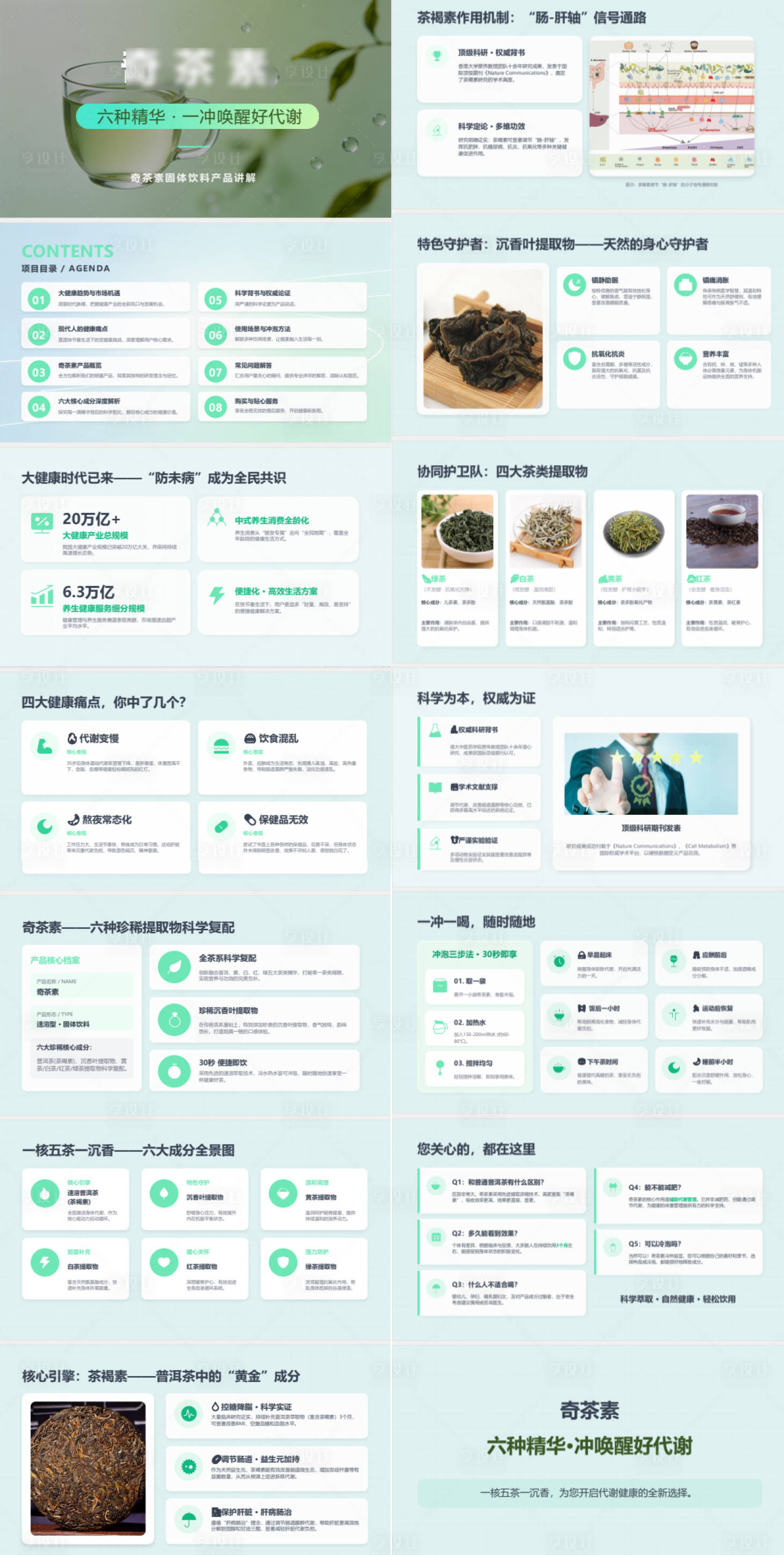 源文件下载【享设计】搜索编号：23170036515005560【茶产品讲解PPT】