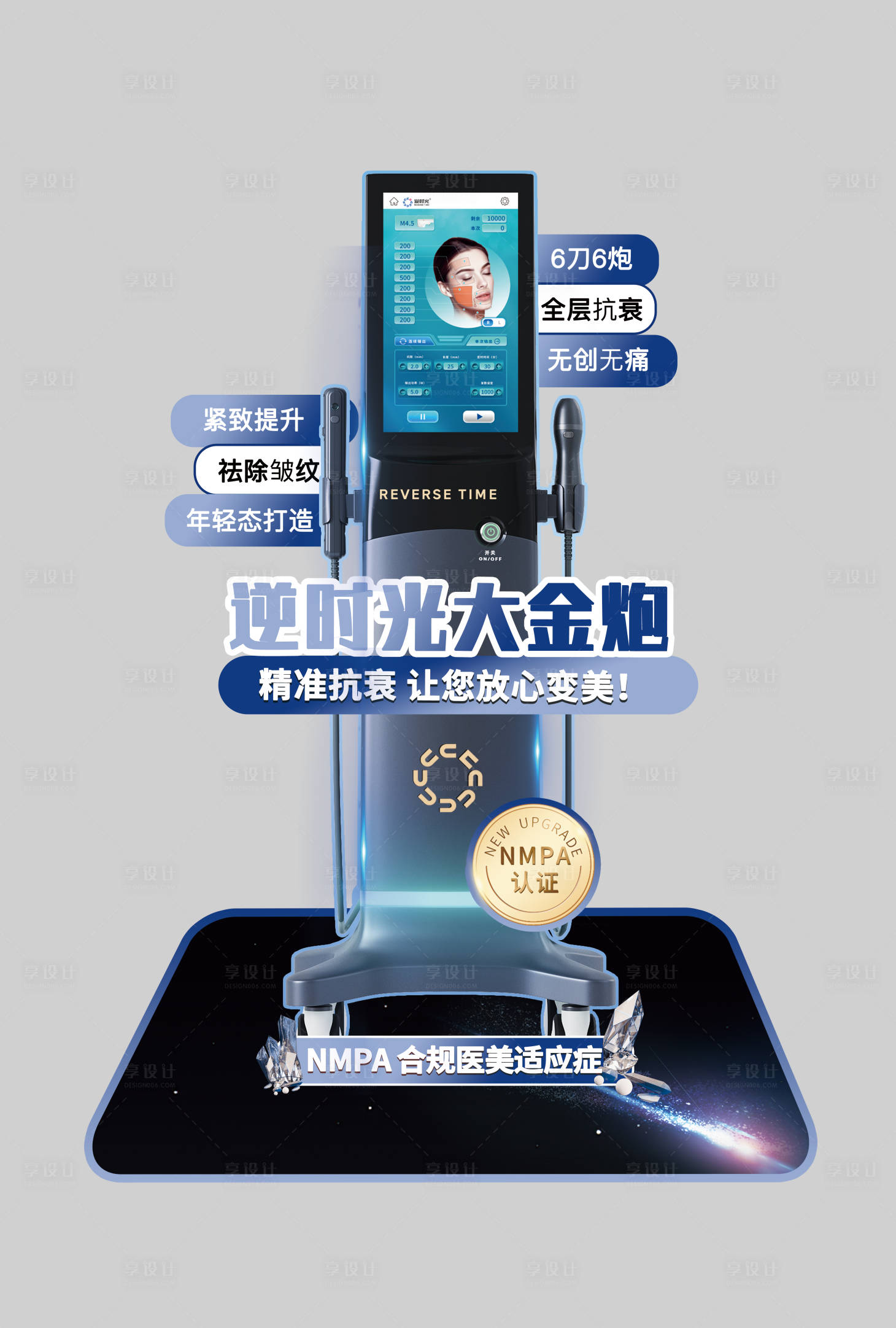 源文件下载【享设计】搜索编号：70990036201838501【逆时光大金炮异形牌立牌】