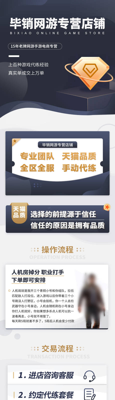 源文件下载【享设计】搜索编号：16350036359367440【毕销网游专营店代练宣传图】