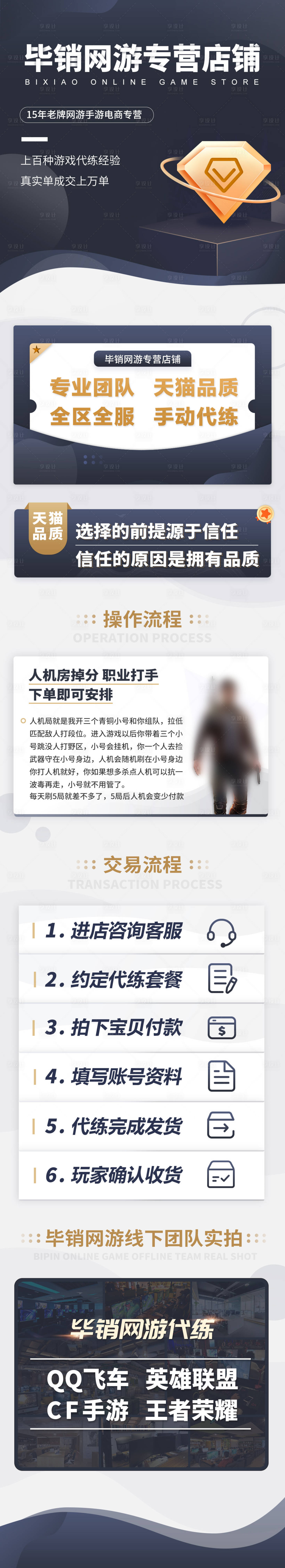 源文件下载【享设计】搜索编号：16350036359367440【毕销网游专营店代练宣传图】
