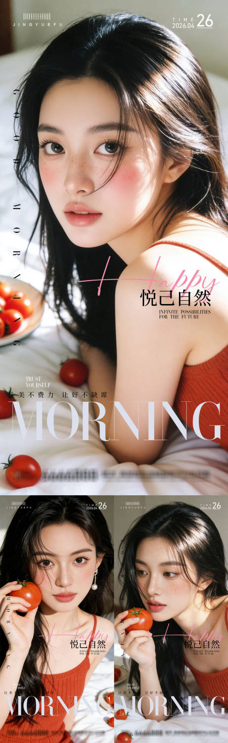 源文件下载【享设计】搜索编号：85390036304631064【医美早安系列海报】