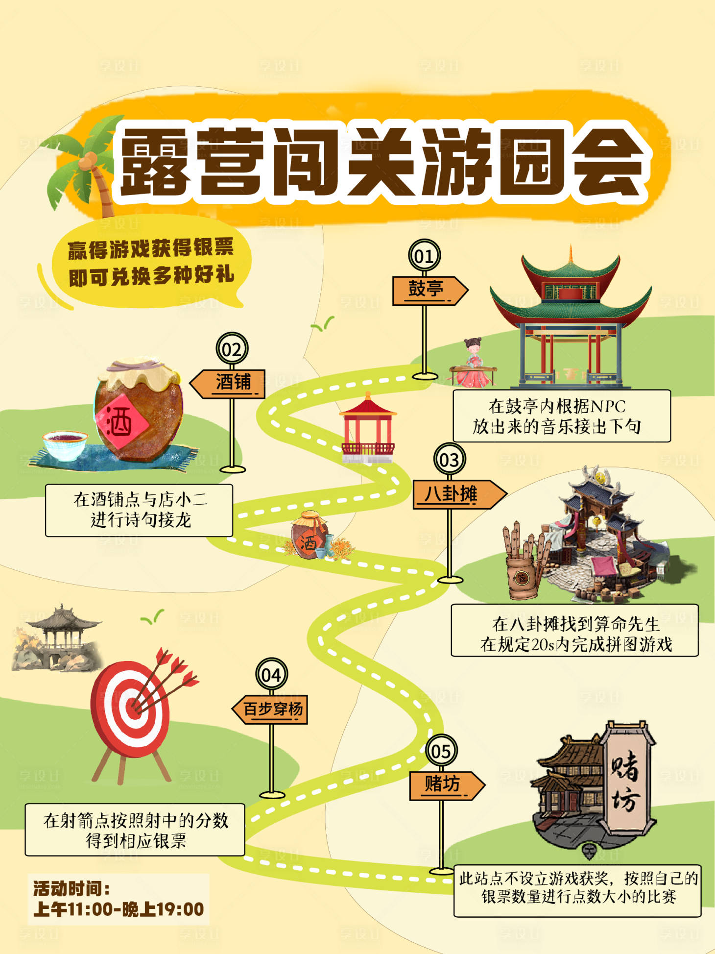 源文件下载【享设计】搜索编号：20460036411412183【露营闯关游园会】