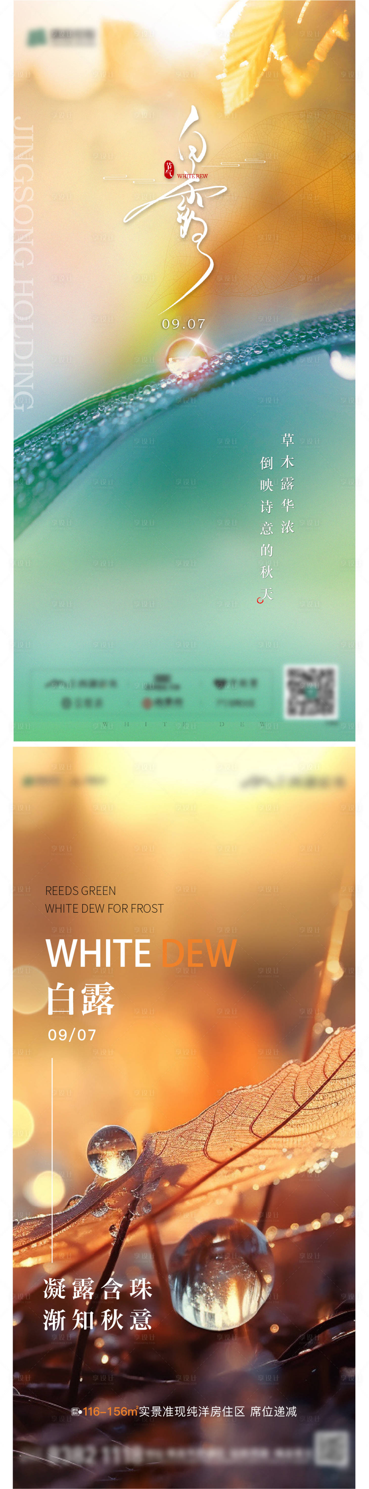 源文件下载【享设计】搜索编号：44830036211979225【白露海报】