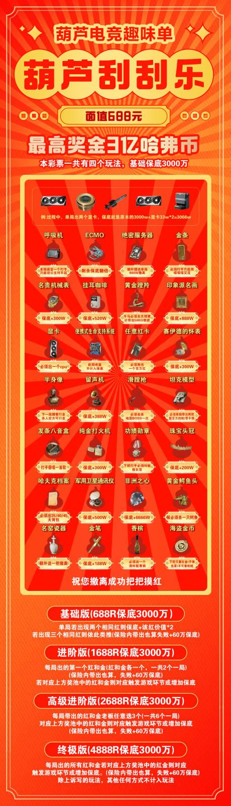 源文件下载【享设计】搜索编号：55140036165288714【三角洲电竞刮刮乐价格表海报】