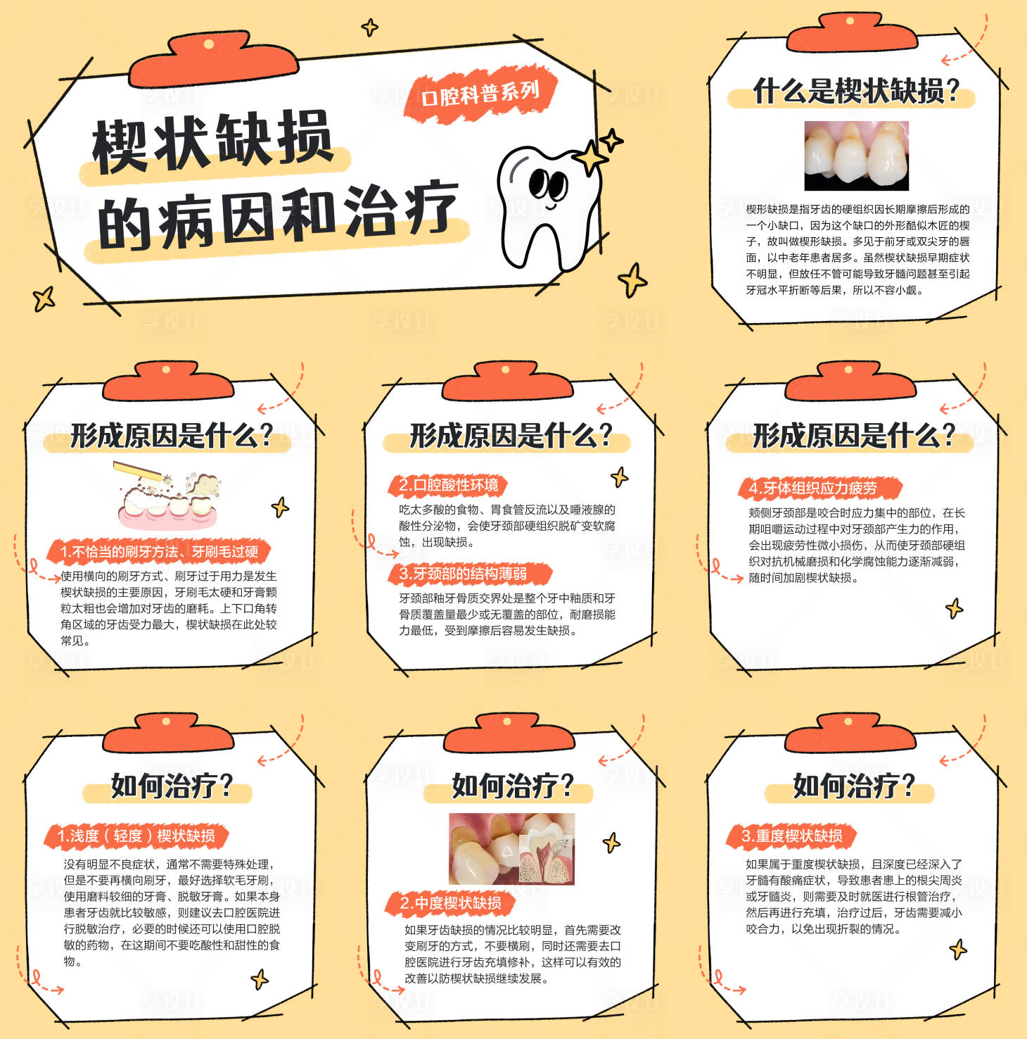 源文件下载【享设计】搜索编号：99200036454466659【口腔科普朋友圈九宫格图】