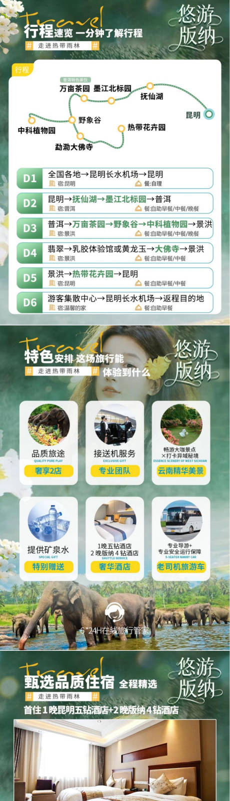 源文件下载【享设计】搜索编号：42070036232936181【版纳旅游行程长图】