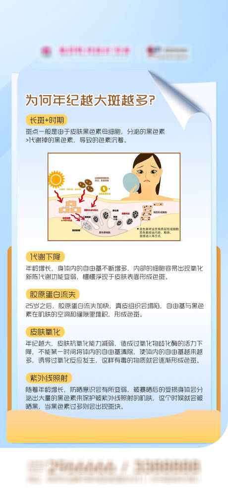 源文件下载【享设计】搜索编号：91760036404177584【医美科普为何年纪越大斑越多?】