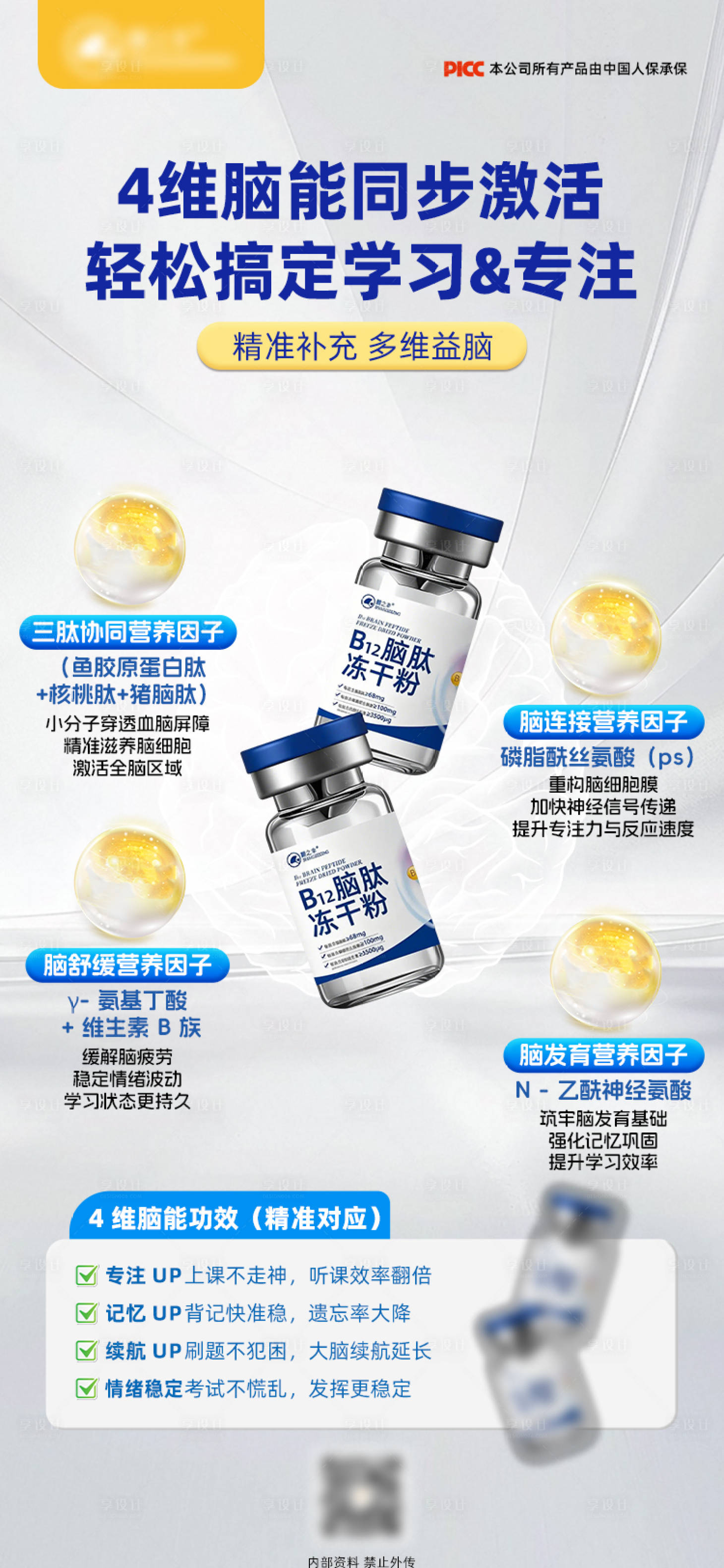 源文件下载【享设计】搜索编号：76540036431081822【大脑健康产品成分功效宣传儿童营养特膳】