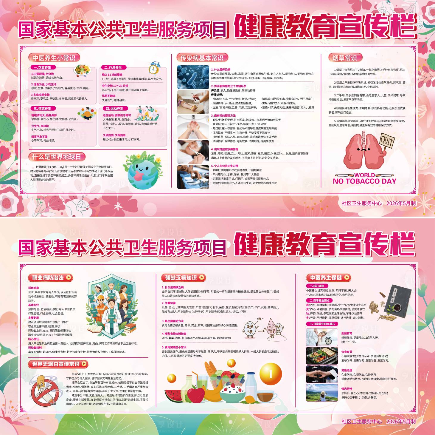 源文件下载【享设计】搜索编号：53100036801197869【医院类健康教育宣传栏】