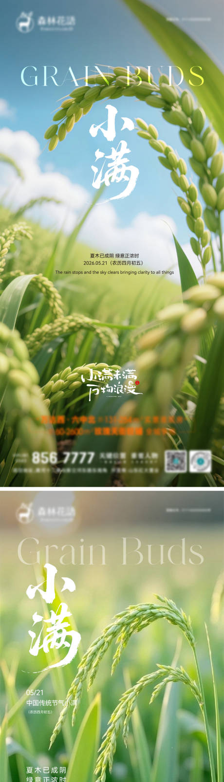 源文件下载【享设计】搜索编号：59690036836795817【地产小满节气海报】