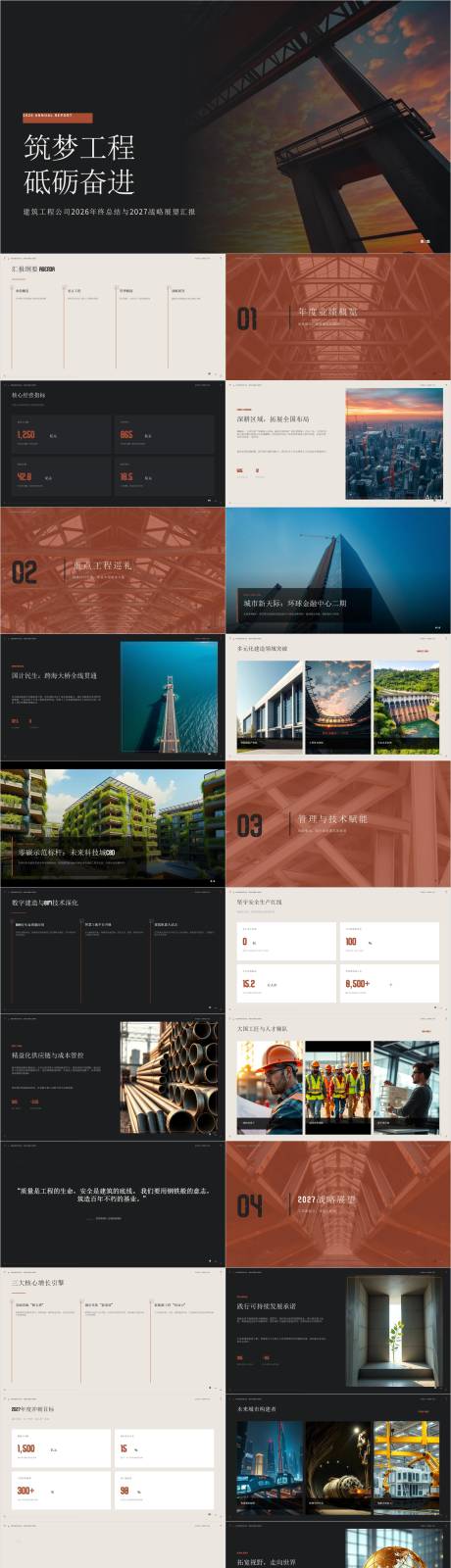 源文件下载【享设计】搜索编号：64360036725926302【建筑工程公司2026年终总结汇报】