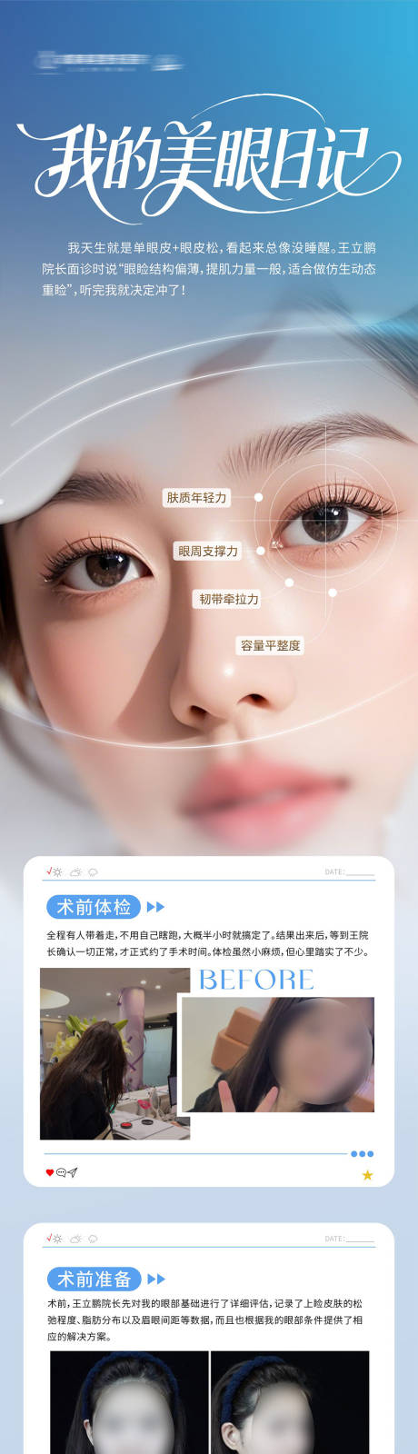 源文件下载【享设计】搜索编号：22280036714154218【阿尔法生态美眼眼部整形案例日记长图】
