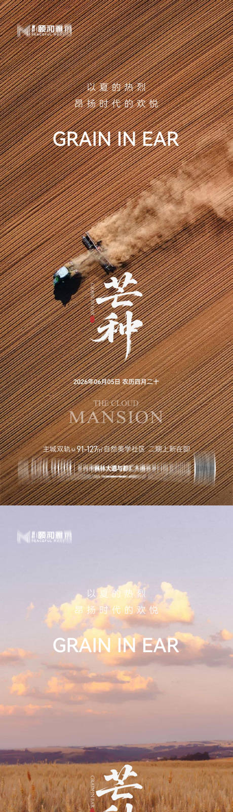源文件下载【享设计】搜索编号：95180036968102128【芒种二十四节气节日海报麦芒麦田】