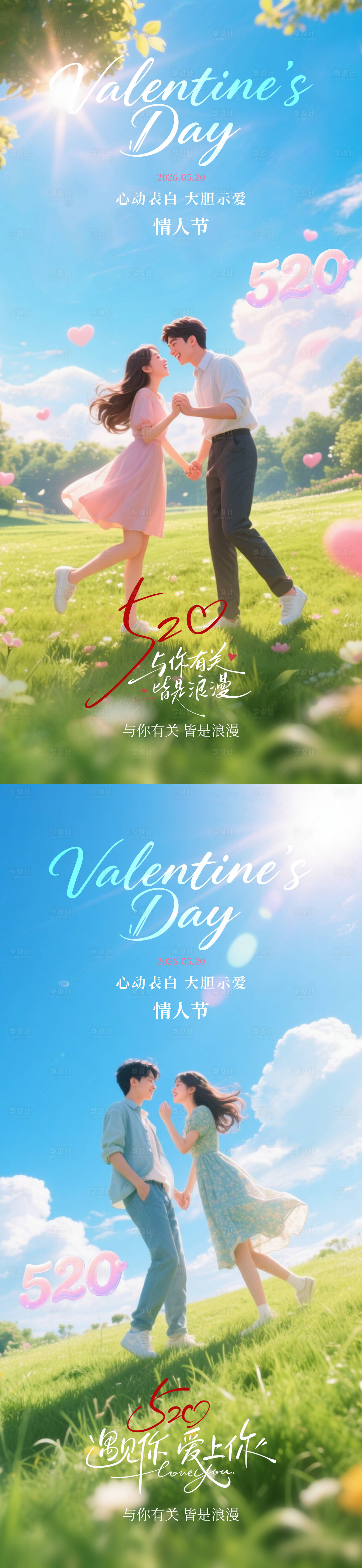 源文件下载【享设计】搜索编号：80910036702735104【520情人节实景唯美海报】