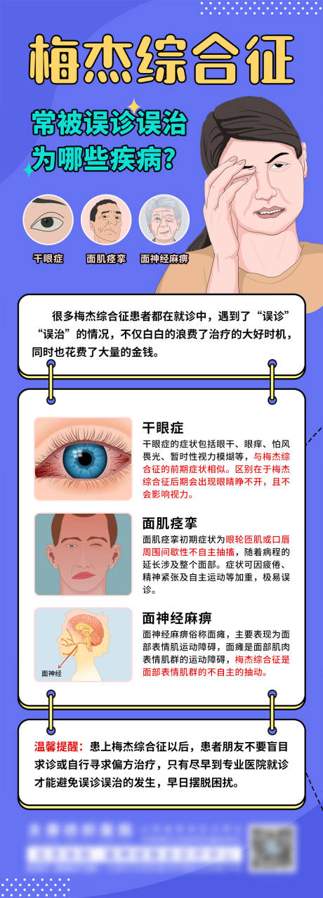 源文件下载【享设计】搜索编号：21720036740533717【梅杰综合征常被误诊误治海报】