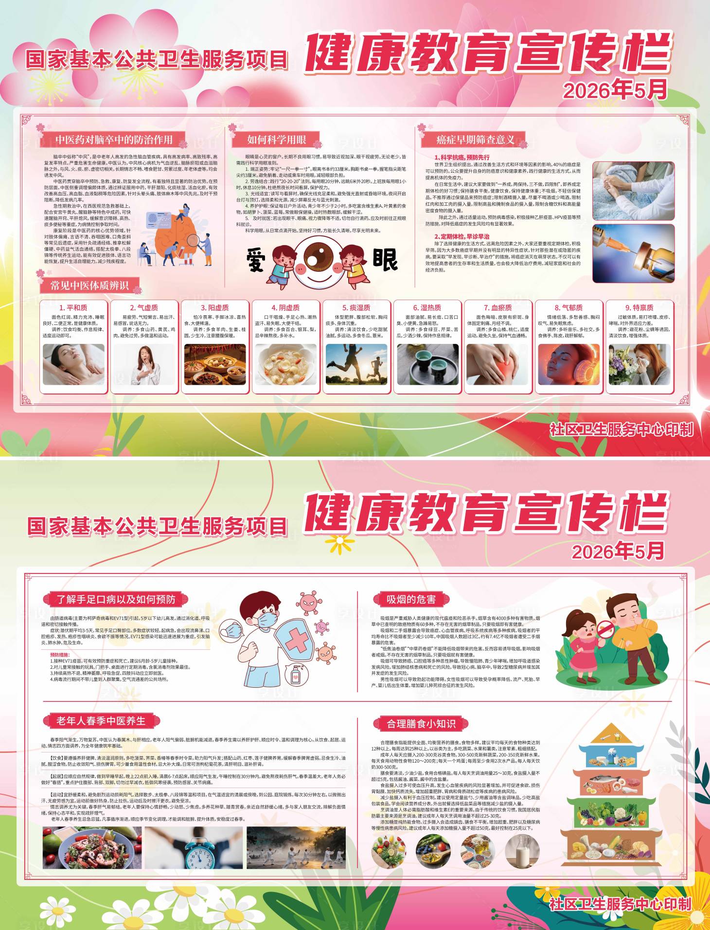 源文件下载【享设计】搜索编号：94100036686912212【医院类健康教育宣传栏】