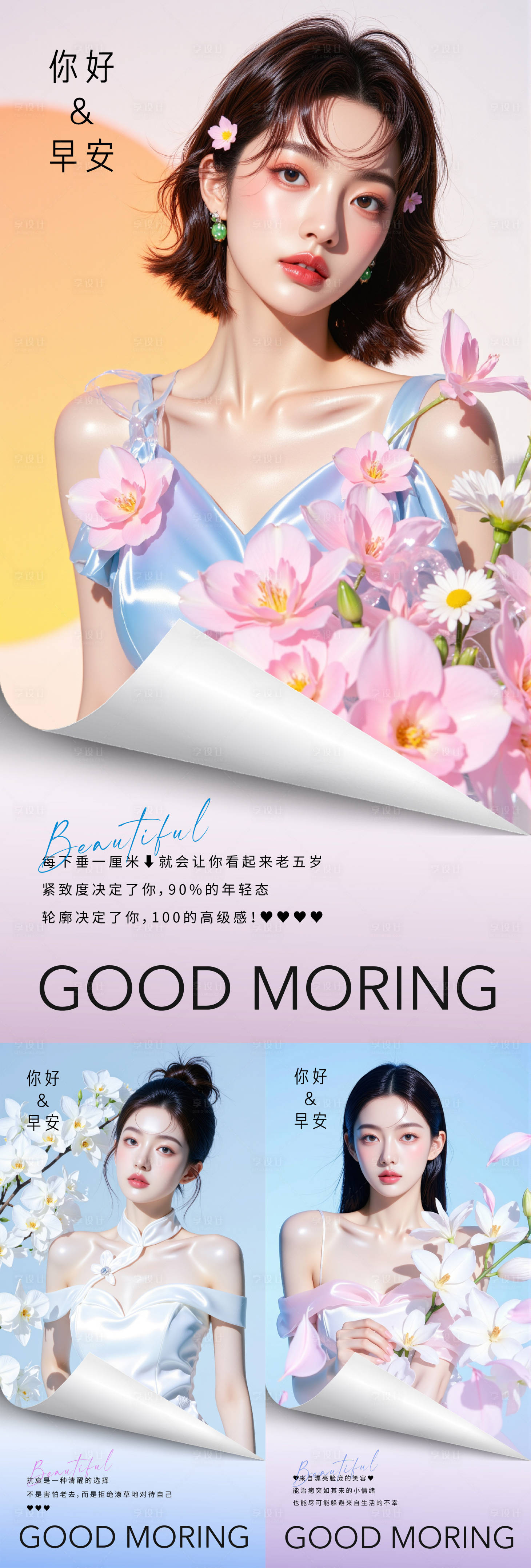 源文件下载【享设计】搜索编号：75360036690871111【早安海报】