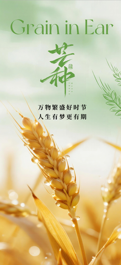 源文件下载【享设计】搜索编号：54270037076374852【地产芒种节气海报】