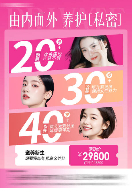 源文件下载【享设计】搜索编号：85370036657494421【由内而外养护私密宣传海报】