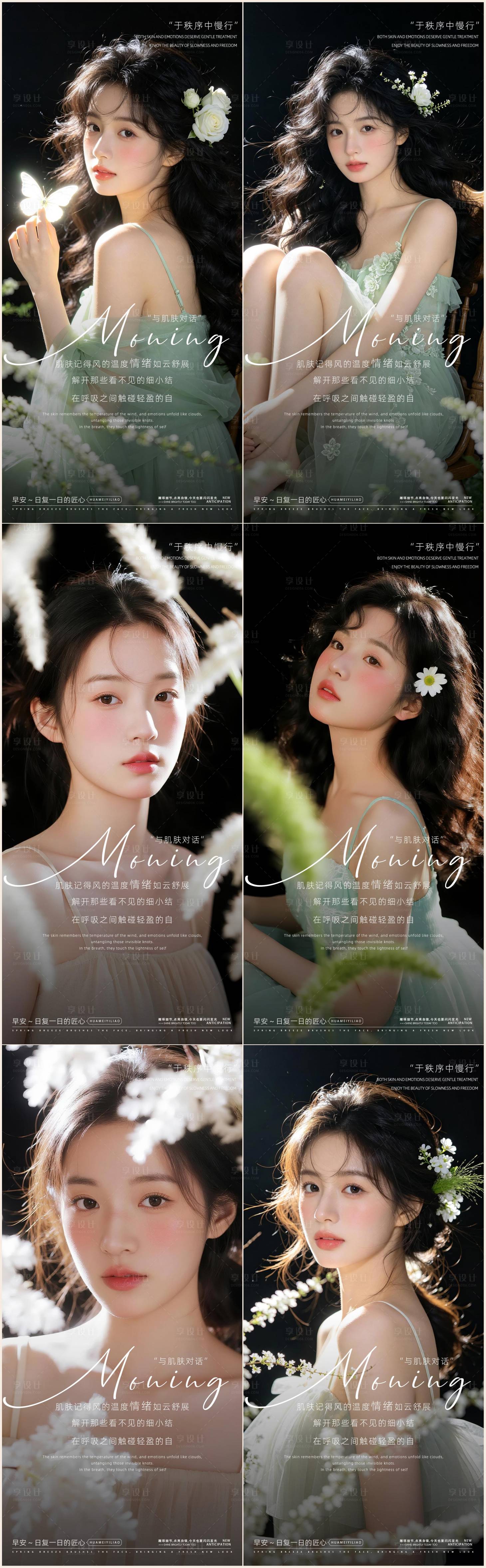 源文件下载【享设计】搜索编号：35150036654316081【医美早安海报日签系列】