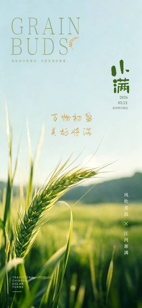 源文件下载【享设计】搜索编号：71530036704636777【小满二十四节气】