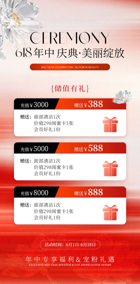 源文件下载【享设计】搜索编号：73280036799603505【红色医美618活动海报】