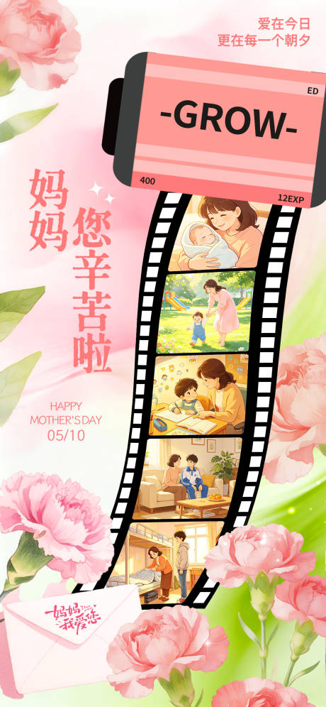 源文件下载【享设计】搜索编号：29110036714632688【母亲节创意海报】