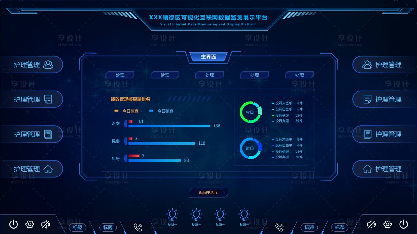 源文件下载【享设计】搜索编号：71230036659908756【顺德区可视化数据监测平台】