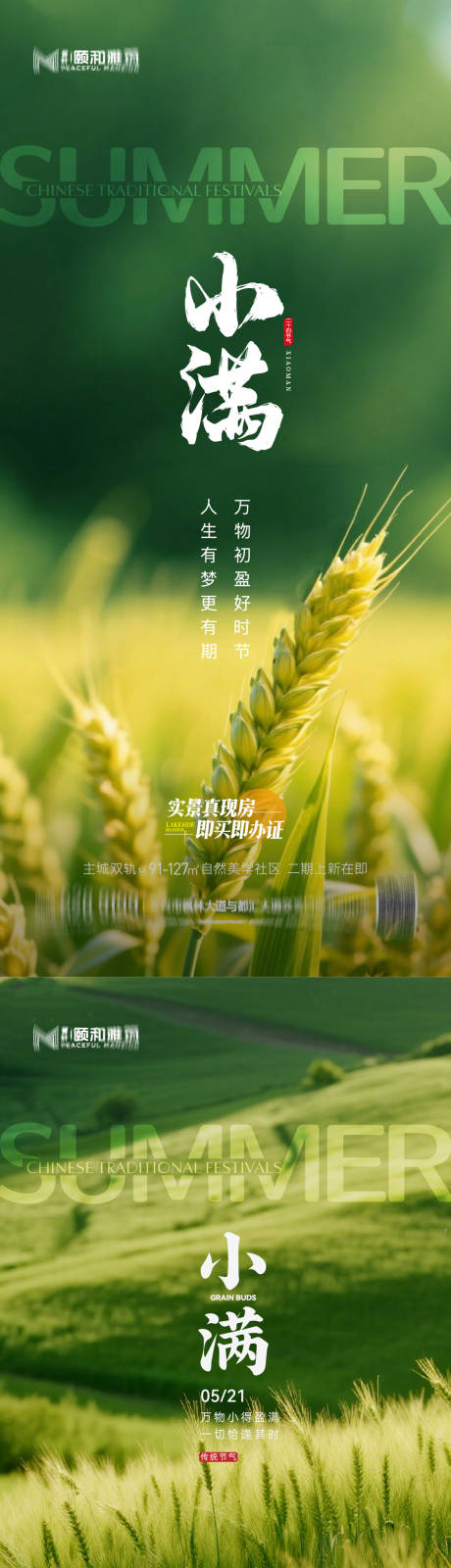 源文件下载【享设计】搜索编号：22700036867476053【小满麦田二十四节气节日海报2026】