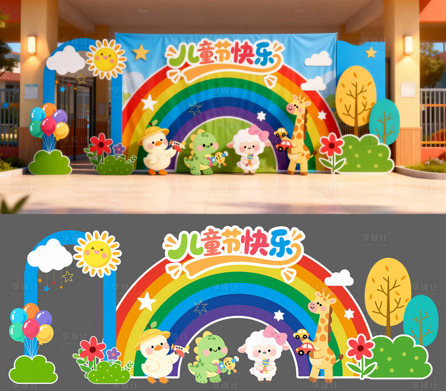 源文件下载【享设计】搜索编号：20040036832859531【儿童节美陈】