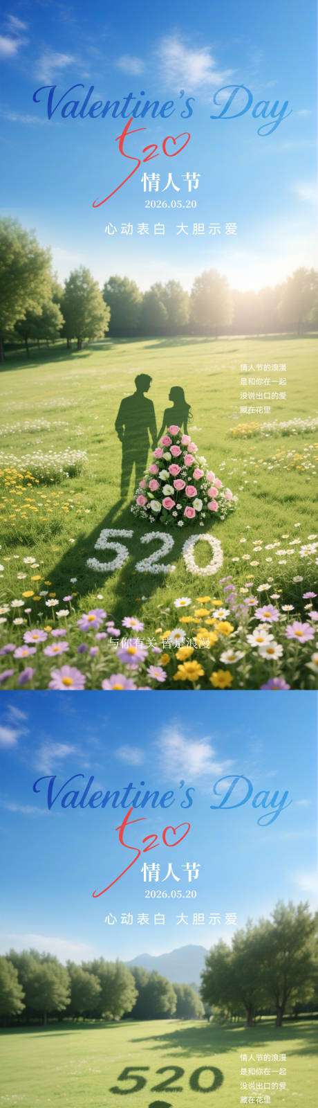 源文件下载【享设计】搜索编号：81520036718681351【520情人节系列海报】