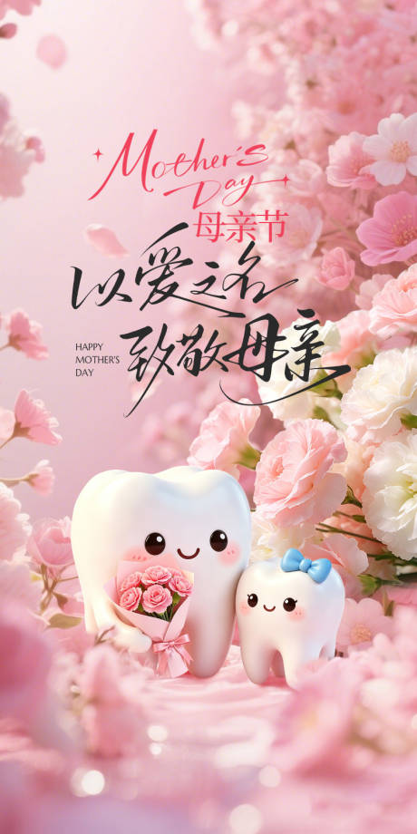 源文件下载【享设计】搜索编号：99440036712569035【母亲节口腔海报】
