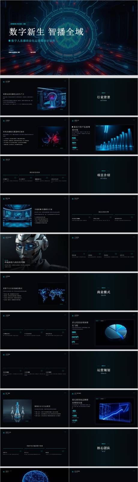 源文件下载【享设计】搜索编号：30010036766306705【AI数字人直播商业化运营商业计划书】