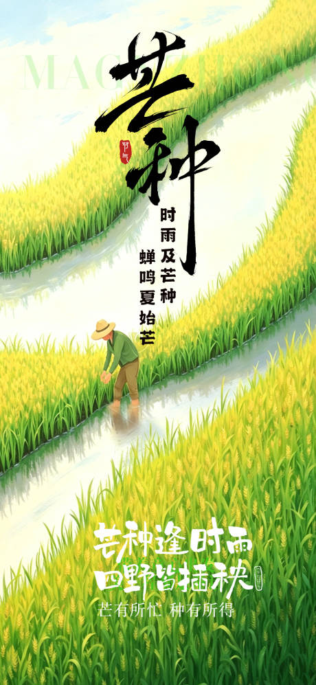 源文件下载【享设计】搜索编号：95630037078541253【芒种节气海报】