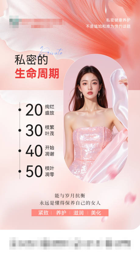 源文件下载【享设计】搜索编号：27310036699212519【私密养护海报】