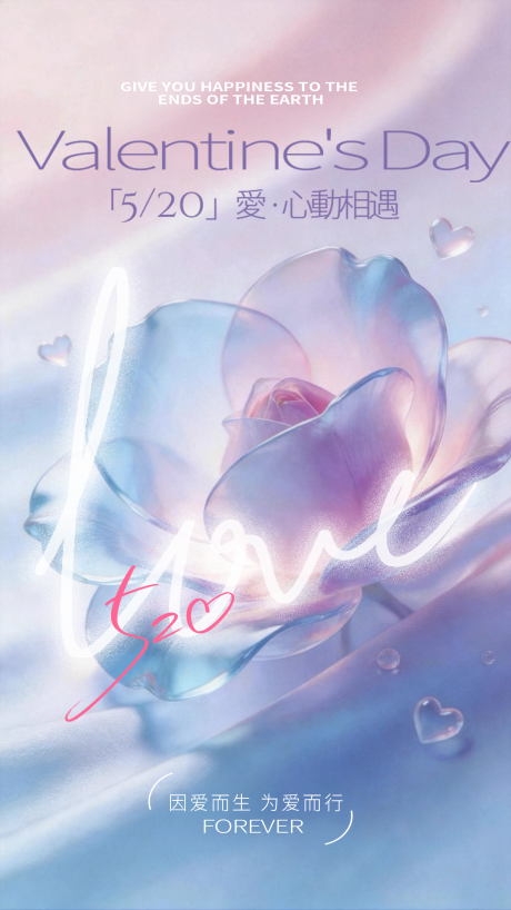 源文件下载【享设计】搜索编号：40870036697757202【520情人节梦幻海报】