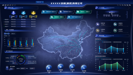 源文件下载【享设计】搜索编号：13290036814563939【可视化科技感地图数据大屏】