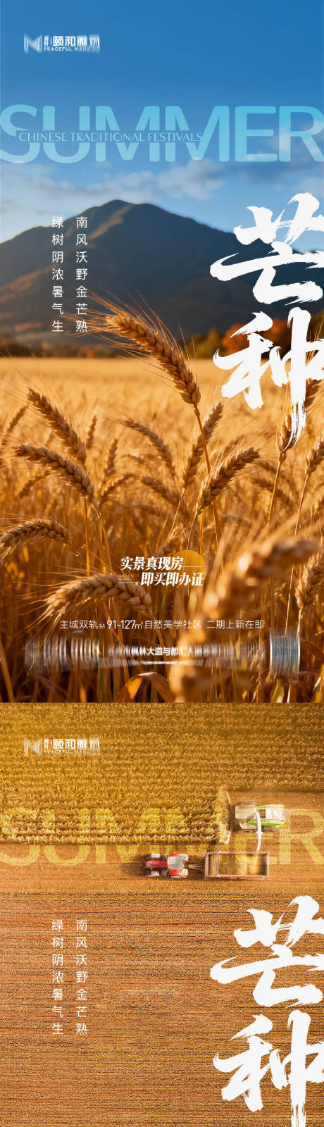 源文件下载【享设计】搜索编号：81670036968127355【芒种二十四节气节日海报麦芒麦田】