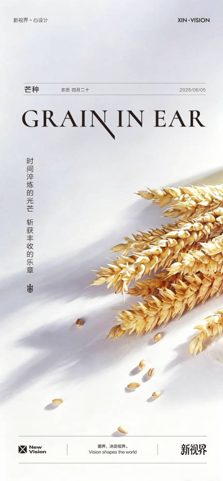 源文件下载【享设计】搜索编号：24750036988897202【芒种海报二十四节气单图】