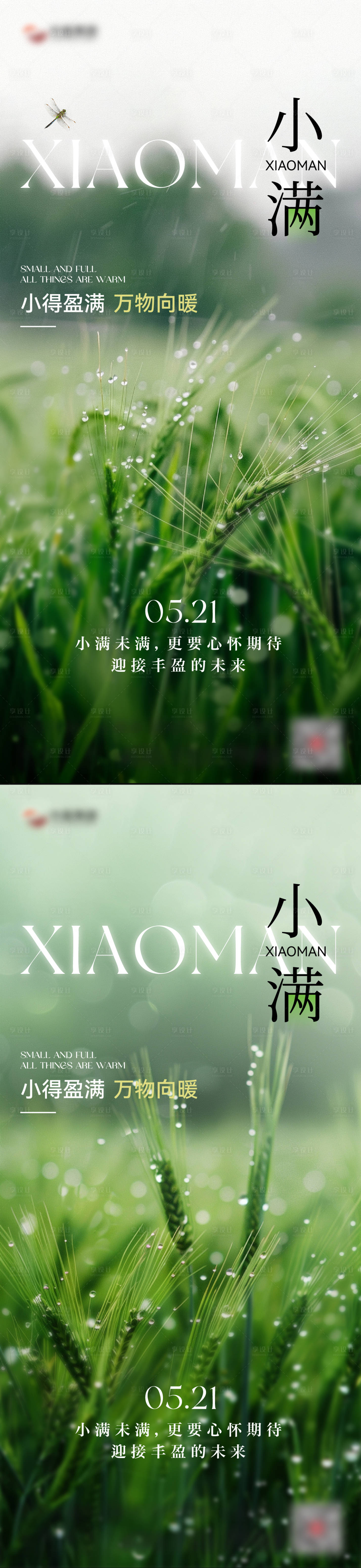 源文件下载【享设计】搜索编号：59490036743853113【小满节气海报】