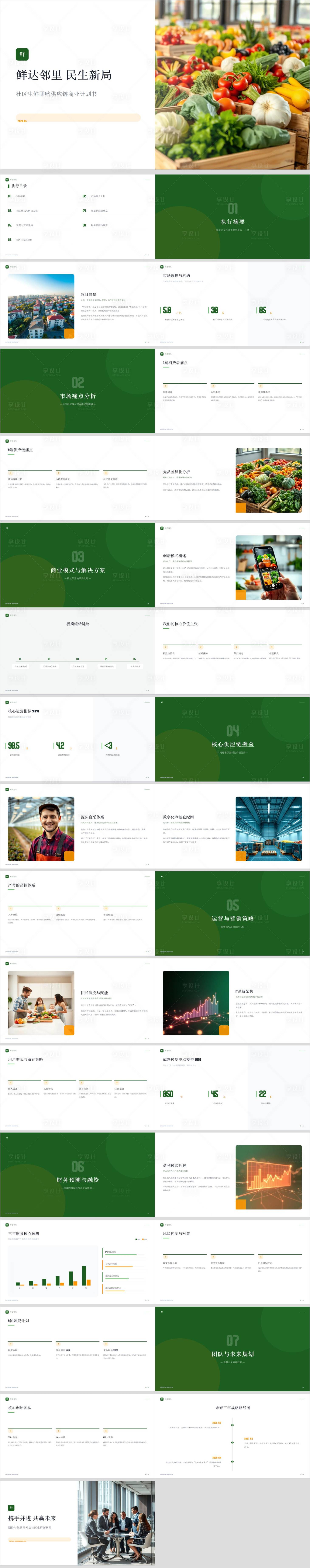 源文件下载【享设计】搜索编号：57070036766635351【社区生鲜团购供应链商业计划书】