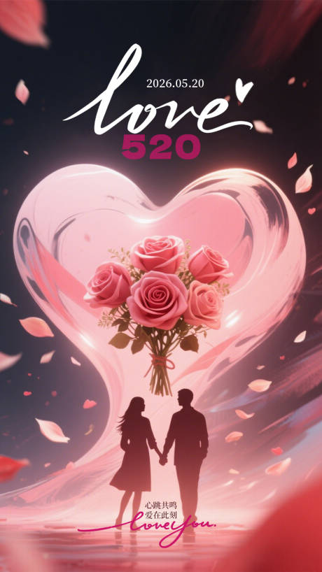 源文件下载【享设计】搜索编号：49810036777013913【520情人节爱心海报】