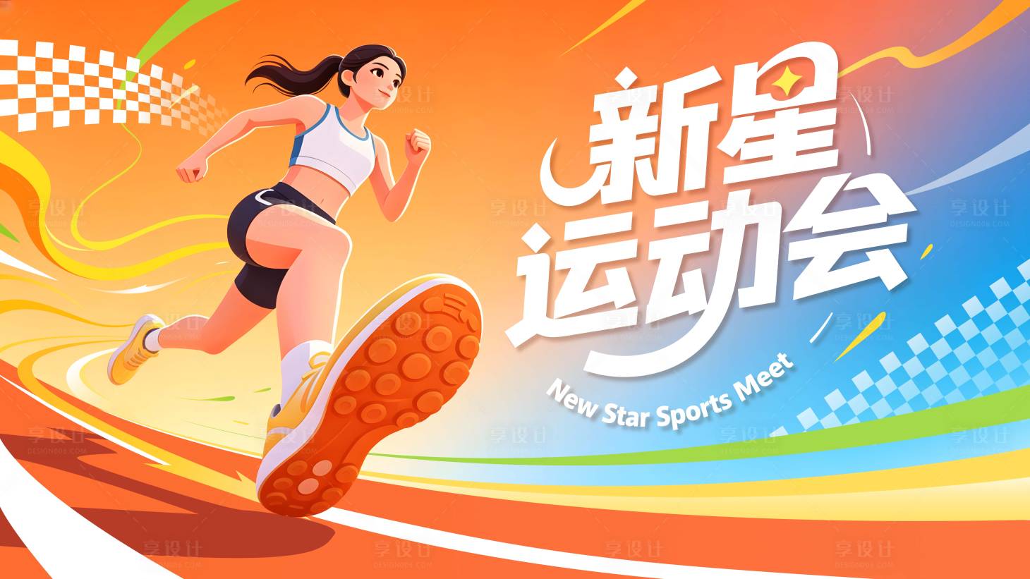 源文件下载【享设计】搜索编号：25520036747095375【新星运动会主视觉kv】