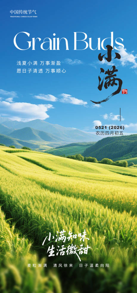 源文件下载【享设计】搜索编号：69580036898574093【小满节气稿】